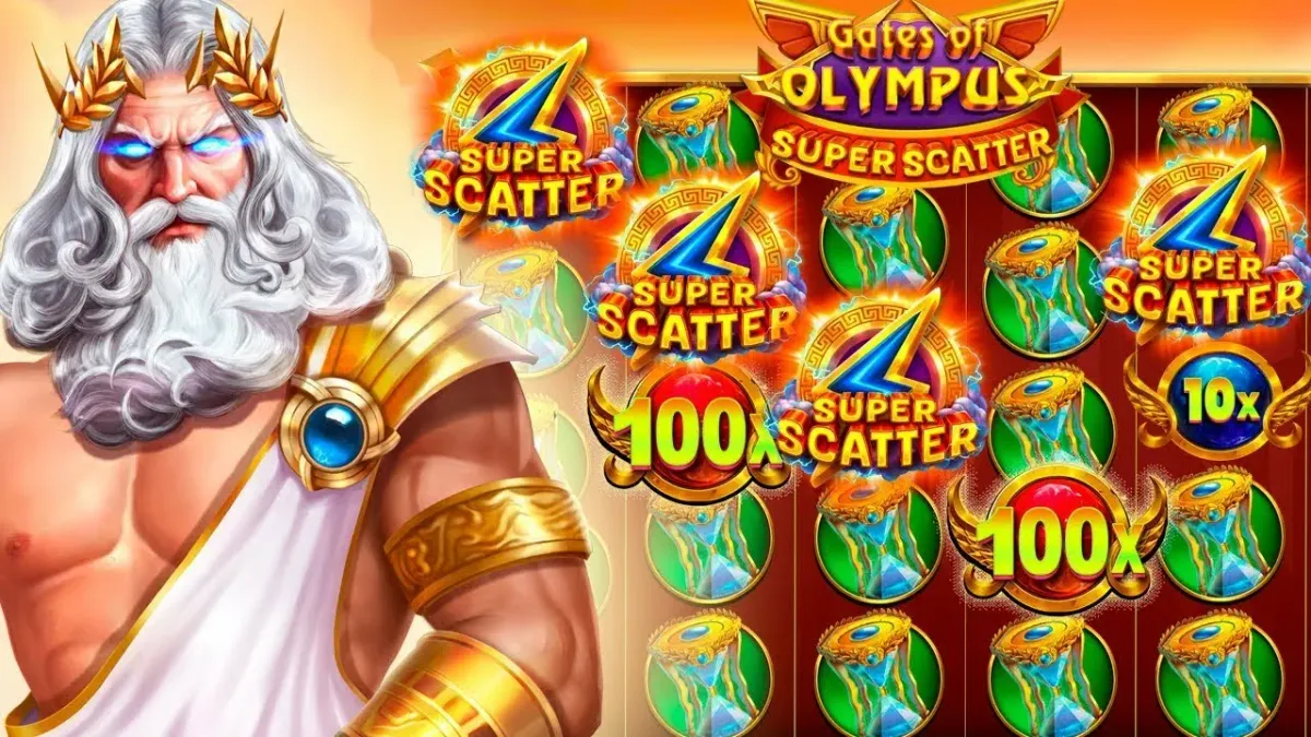 Gates of Olympus Super Scatter Gates of Olympus slot game with Zeus and Super Scatter symbols